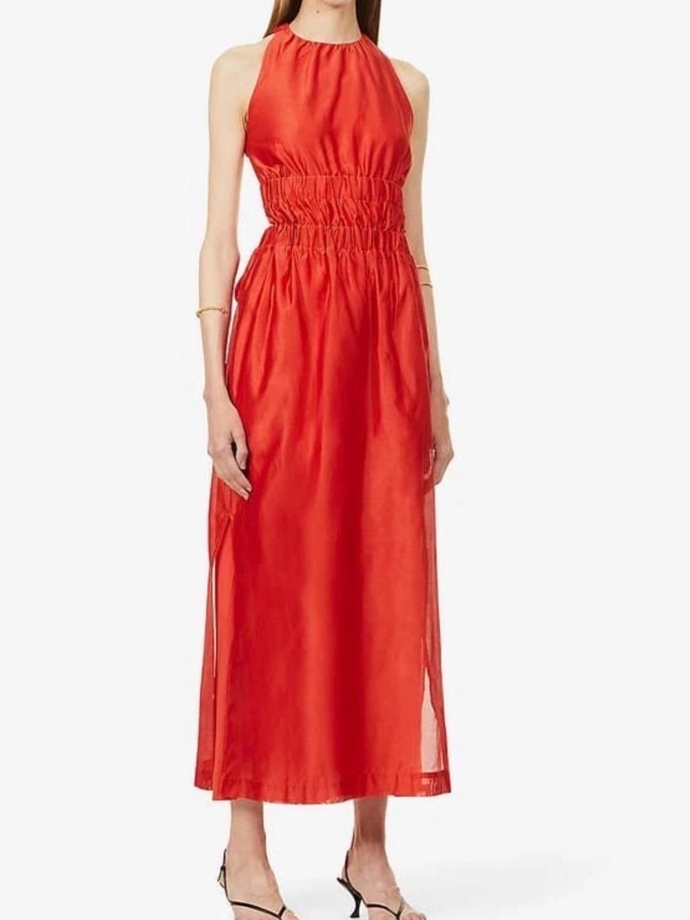 SIR THE LABEL SIZE 0 LUCELIA CROSS BACK DRESS, RED